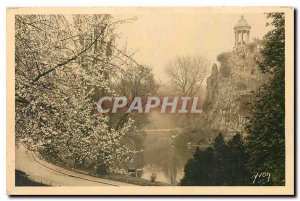 Old Postcard Paris Buttes Chaumont Park
