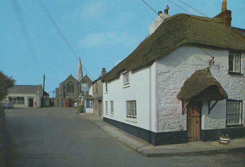 Marlborough Devon National Petrol Station Phone Box Postcard