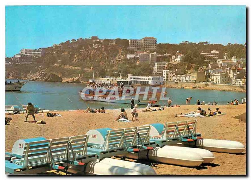 Modern Postcard Costa Brava Beach Pedalo Boat Cruceros