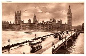 England  London  House of parliment Westminister Bridge Tuck's 501