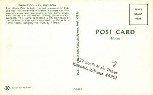 Vintage Postcard Maple Fair Held Last Weekend Of February Parke County Indiana
