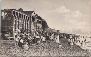 Vancouver BC English Bay People On The Beach Chapman 1571 Postcard G73 *as is