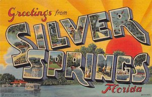 Greetings From Silver Springs Large Letter - Silver Springs, Florida FL  