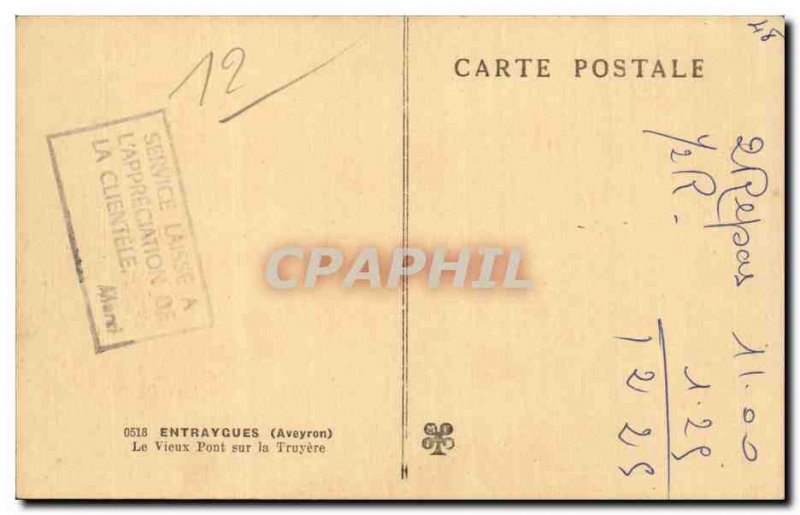 Entraygues - The Old Bridge - Old Postcard