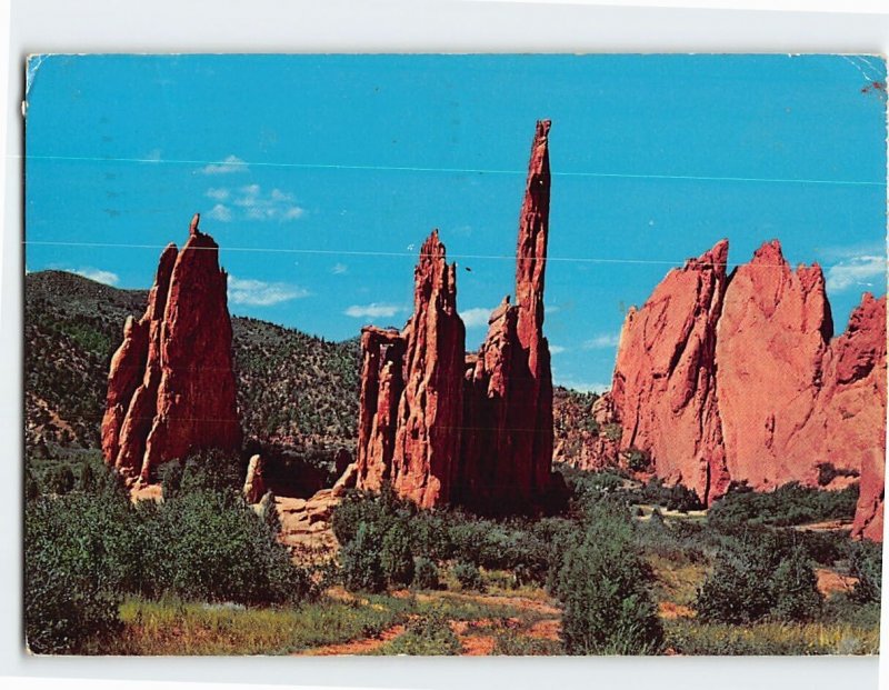 Postcard Interior Garden of the Gods Colorado USA