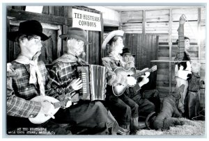 c1950's At Ted Hustead's Cowboys Wall Drug Store Walls SD RPPC Photo Postcard