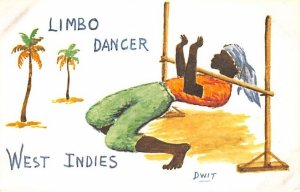 Limbo Dancer Artist Dwit Antigua, West Indies Unused yellowing from age