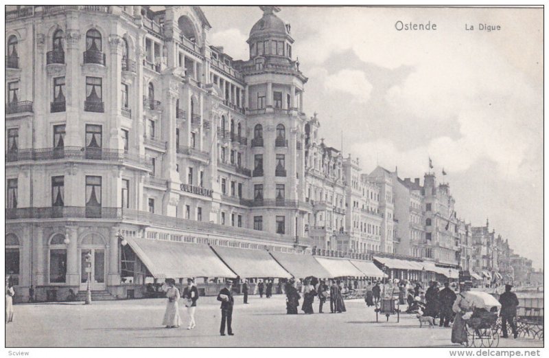 OSTENDE, West Flanders, Belgium, 1900-1910's; La Digue