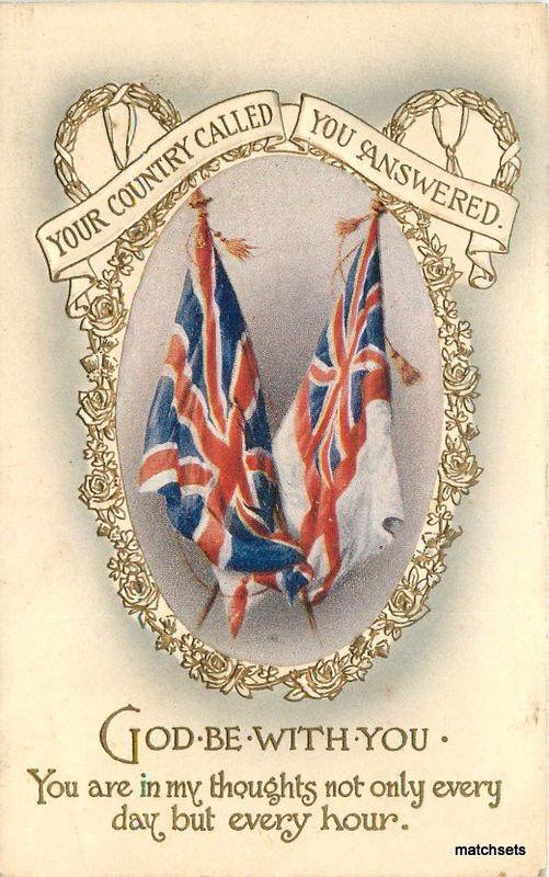 C-1910 UK Patriotic Union Jack Flag WW1 postcard 12047