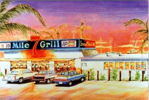 Marathon, FL Florida  7 MILE GRILL RESTAURANT~Ken Farrell  4X6 Roadside Postcard