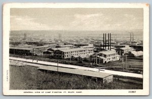 US Army WW1  Camp Funston  Fort Riley, Kansas  - Postcard