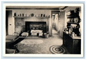 c1930's Montpelier The Kitchen Fireplace Interior Thomaston Maine ME Postcard