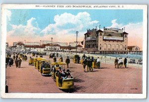 Atlantic City New Jersey NJ Postcard  Garden Pier And Boardwalk 1930 Antique