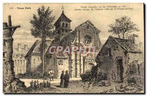 Old Postcard History Old Paris Old Chapel of St. 39arbalete & # 1851 & # reli...