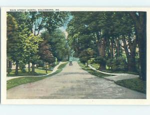 Unused W-Border STREET SCENE Waldoboro Maine ME hs3296