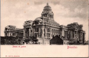 Belgium Brussels Palais de Justice Bruxelles Vintage Postcard C050