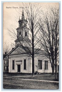 c1910 Baptist Church Building Exterior View Otego New York NY Vintage Postcard