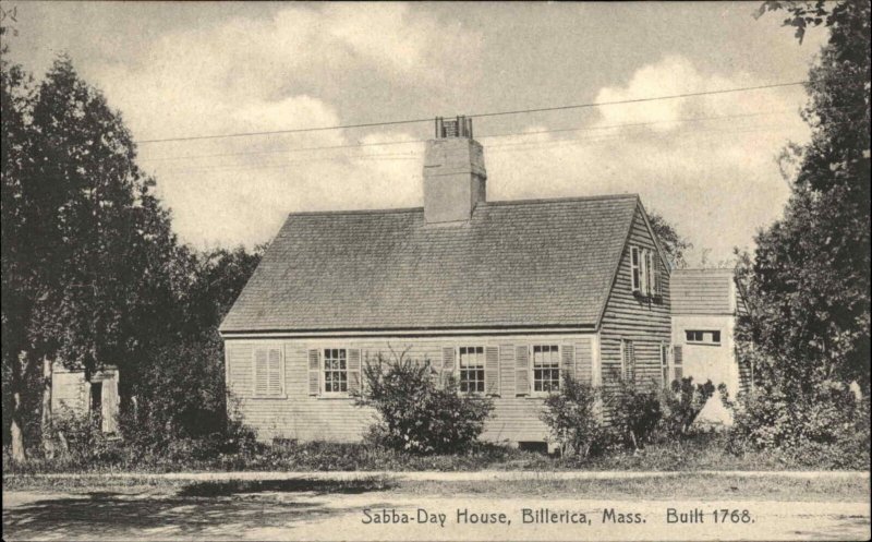 Billerica Massachusetts MA Sabba-Day House Vintage Postcard