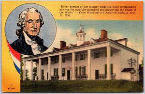 1910's Historical Building Washington's Farewell Address Posted Postcard