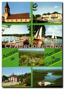 Postcard Modern Marcillac La Croisille The Church The Beach Vue Generale