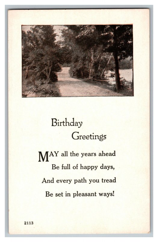 Postcard Birthday Greetings May All The Years Ahead Vintage Standard View Card