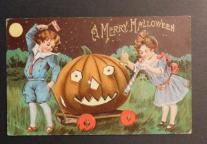 1910 USA Halloween Postcard Cover From Cortland NY to Hallstead PA