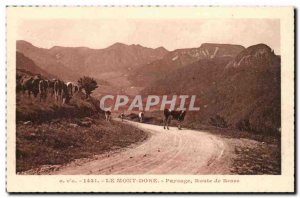 Le Mont Dore Old Postcard Pausage Besse Road