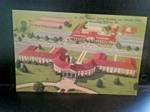 Postcard The Infantry School Building & Officer's Club, Fort Benning,GA   Z5