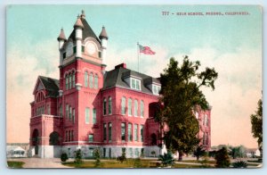 Fresno California CA High School Postcard