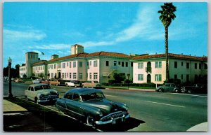 Vtg La Jolla California CA Scripps Memorial Hospital Street View 1950s Postcard