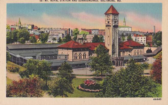 Mount Royal Train Station - Baltimore MD, Maryland - Linen