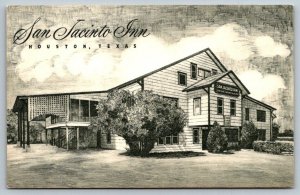 Houston  Texas  San Jacinto Inn  Postcard