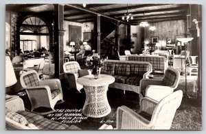 West Palm Beach FL The Lounge At The Miramar RPPC Real Photo Postcard I35