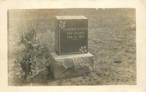 Cemetery 1913 Florence Smith Gravestone RPPC real photo postcard 10583