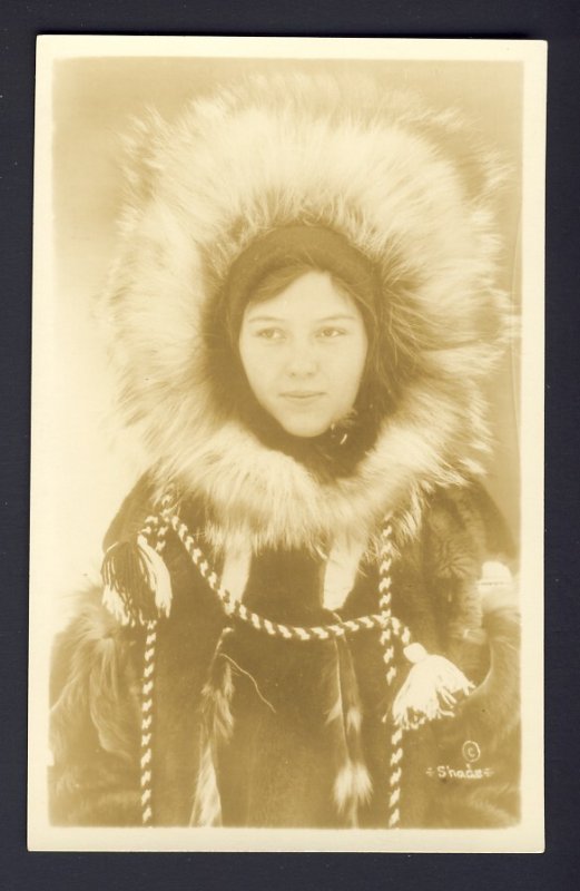 Eskimo girl - Yukon? Alaska? 1936 RPPC