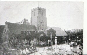 Kent Postcard - Parish Church - Folkestone - Ref 203A