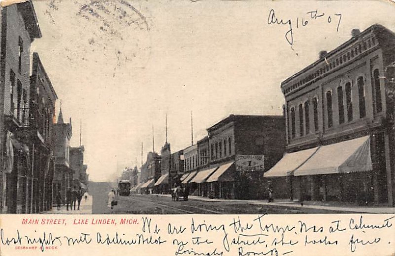 Main Street Lake Linden, Michigan MI