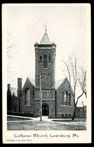 Lewisburg PA Lutheran Church - Lindig's Art Store Pub - 1907