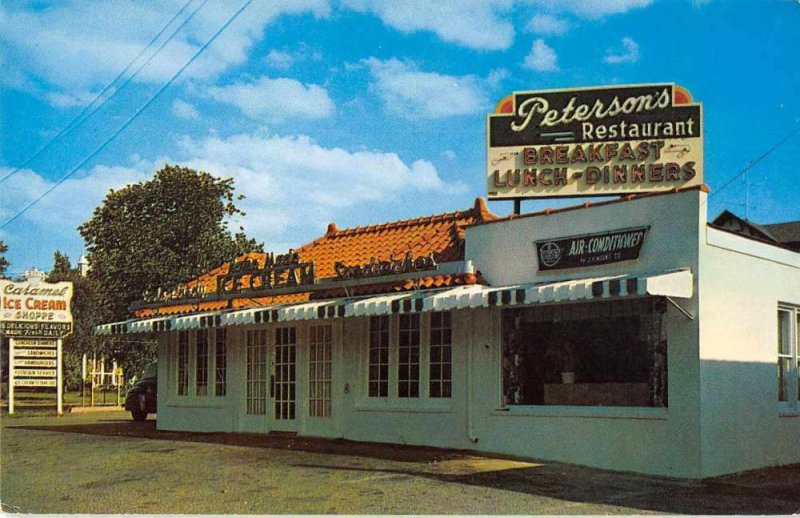 Red Bank New Jersey Peterson's Restaurant Vintage Postcard AA9740 