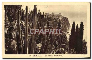 Old Postcard Monaco Exotic Gardens