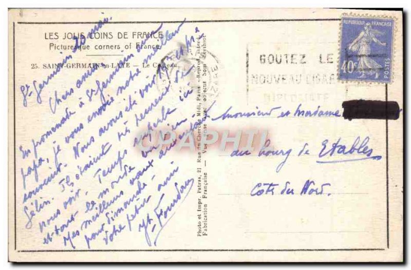 Old Postcard St Germain en Laye The Castle