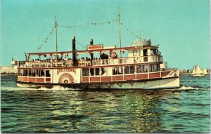 postcard Harbor Cruise Boat Princess Ports of Call Village, San Pedro, CA