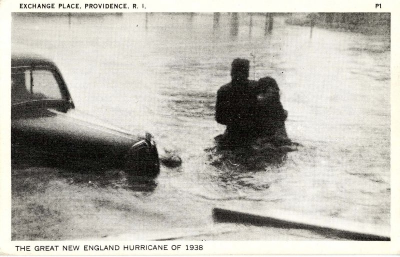 RI - Providence. 1938 Hurricane, Exchange Place Flooded