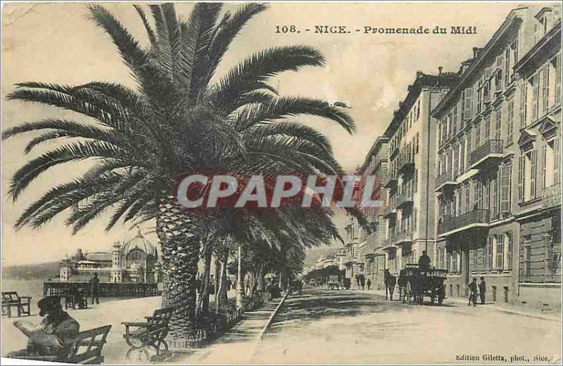 Old Postcard Nice Promenade du Midi