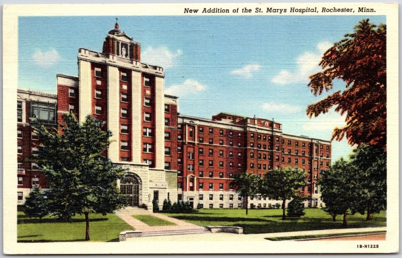 Rochester Minnesota, 1950 New Addition Of St. Mary's Hospital, Vintage Postcard