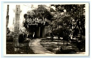 Museum Patio Antique Hotel Camaguey Cuba Real Photo RPPC Postcard (AL12)