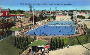 The Swimming Pool, Sunnyside, Toronto, Ontario, Canada, Early Postcard, Unused