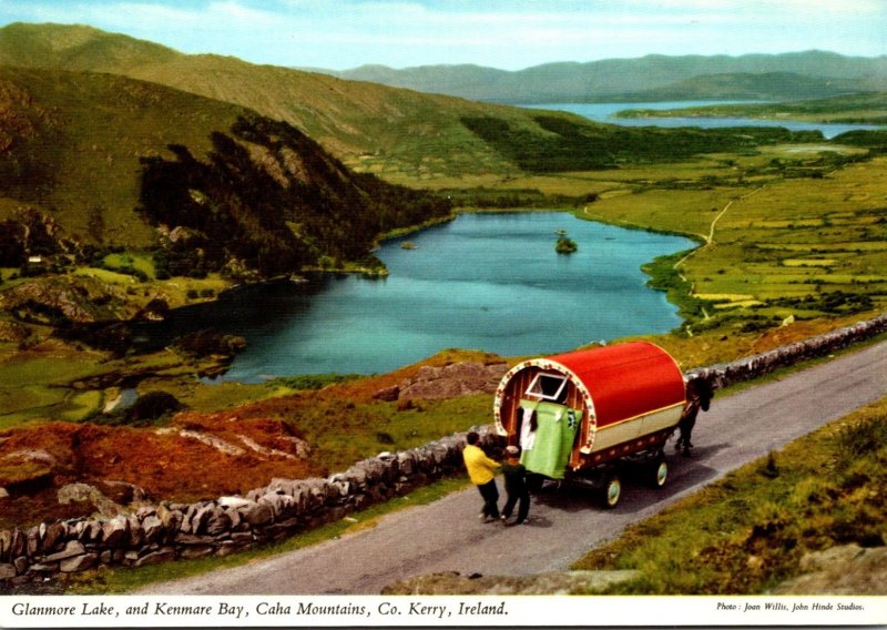 Ireland Co Kerry Caha Mountains Glanmore Lake and Kenmare Bay