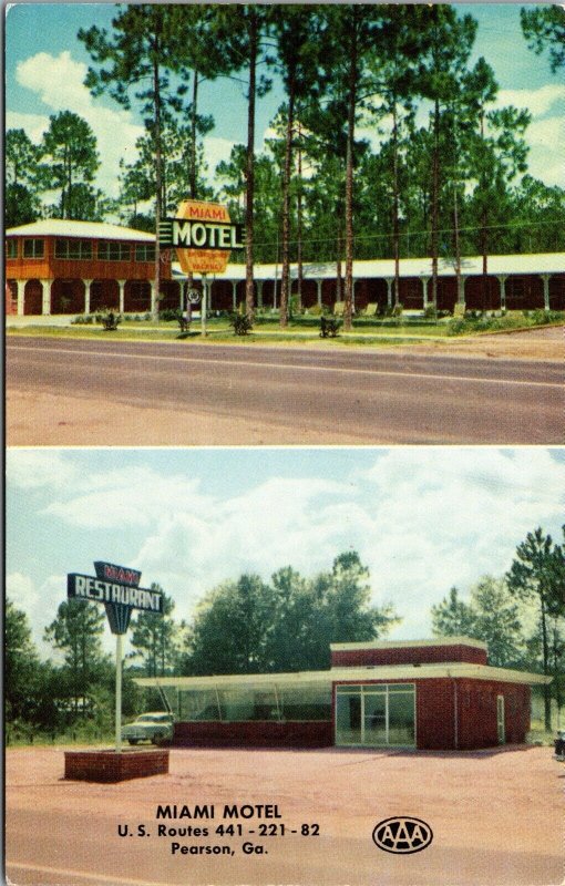 Postcard Miami Motel and Restaurant in Pearson, Georgia~132347