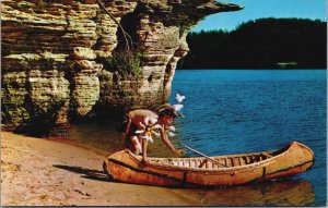 At The Swallows Nests Wisconsin Dells Native American Chrome C094